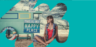 girl sitting in happy place