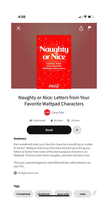 most read wattpad stories